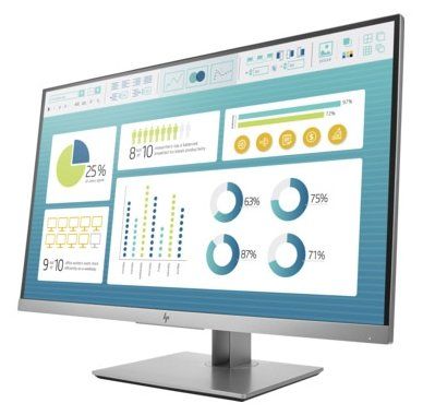 Монитор ЖК HP EliteDisplay E273 27,1920 x 1080,60 Гц,IPS,5 мс,1000:1,250 кд/м2,178°/178°,VGA,DisplayPort 1.2,HDMI,(1FH50AA)
