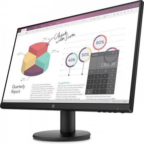 Монитор HP P24v G4 23,8,1920 x 1080,60 Гц,IPS,5 мс,1000:1,240 кд/м2,178°/178°,VGA,HDMI 1.4 (HDCP) (9TT78AA)