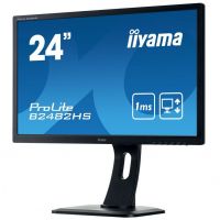 Монитор 24 Iiyama ProLite B2482HS-1 1920x1080, 1ms, 250 кд/м2, 80000000:1, 170°/160°, HDMI, DisplayPort, VGA (D-Sub), SPK, HAS, Pivot (B2482HS-B1)