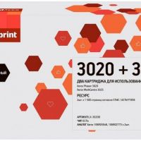 Лазерный картридж EasyPrint LX-3020D для принтеров Xerox Phaser 3020, WorkCentre 3025, черный, 1500 страниц (2шт. ) с чипом 106R03048