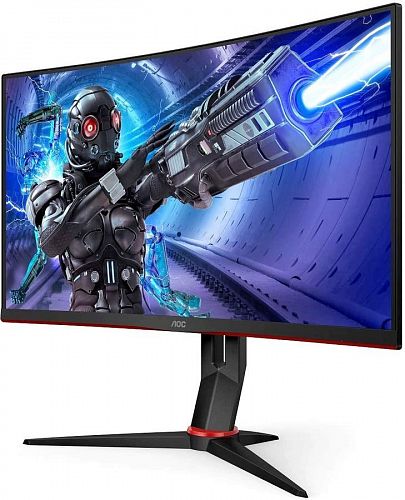 Монитор AOC C27G2ZE 27 C27G2ZE Black-Red (VA, изогнутый, 1920x1080, 240Hz, 0.5 ms, 178°/178°, 300 cd/m, 80M:1, +2xHDMI 2.0, +DisplayPort 1.2, FreeSync)