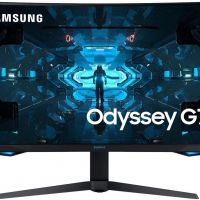 Монитор Samsung LC32G75TQSIXCI 31,5, черный A QLED изогнутый GAMING-монитор Odyssey G7 2560x1440 1ms 2500:1 600cd 178/178 HDMI 2*DP USB-hub 240Hz G-Sync HDR600 HAS Pivot Black