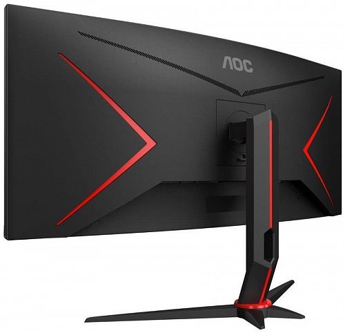 Монитор AOC CU34G2X 34 CU34G2X Black-Red (VA, изогнутый, 3440x1440, 144Hz, 1 ms, 178°/178°, 300 cd/m, 80M:1, +2xHDMI 2.0, +DisplayPort 1.2, +4xUSB 3.0, +регулировка по высоте, AMD FreeSync™)