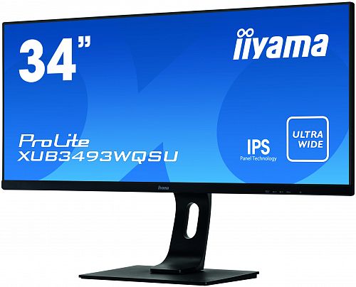 Монитор ЖК IIYAMA ProLite XUB3493WQSU-B1 34 черный IPS LED 4ms 21:9 HDMI M/M матовая HAS Pivot 1000:1 400cd 178гр/178гр 3440x1440 DisplayPort USB 9.5кг