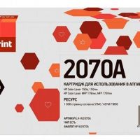 Лазерный картридж EasyPrint W2070A для принтеров HP Color Laser 150a, 150nw, MFP 179fnw, MFP 178nw, черный, 1000 страниц