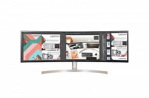 Монитор LG 49WL95C-W 49 49WL95C-W LED изогнутый 5120x1440, 5ms, 350cd/m2, 1200:1 (Mega DCR), 178°/178°, 2*HDMI, USB-hub, DP, колонки 20Wx2, HAS, Pivot, Tilt, VESA, Silver-White