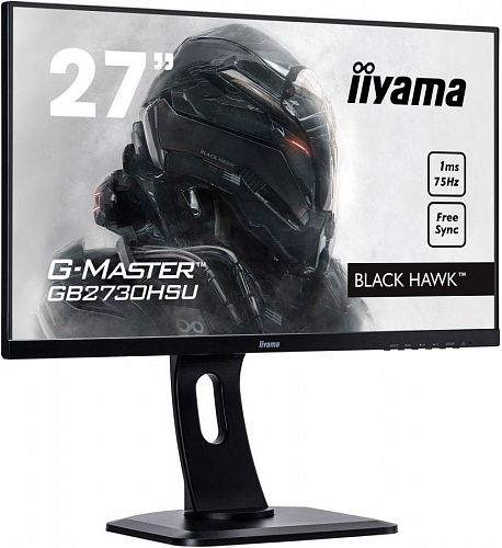 Монитор 27 Iiyama G-Master GB2730HSU-1 (1920х1080, 1 мс, 300 кд/м2, 12000000:1, 170°/160°) HDMI, DisplayPort, VGA (D-Sub), аудио стерео, USB Type A x2, USB Type B, SPK, HAS, Pivot (GB2730HSU-B1)