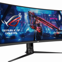 Монитор ASUS 23,8 XG43VQ black (VA изогнутый 3840x1200, ProGaming, 1ms, 450cd/m2, 178°/178°, 3000:1, HDMI*2, DP, USB-Hub, 120Hz, HDR, колонки, FreeSync, Tilt, Swivel, HAS, VESA, Black)