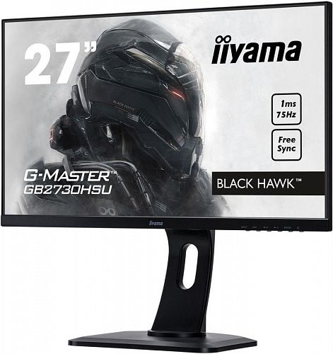 Монитор 27 Iiyama G-Master GB2730HSU-1 (1920х1080, 1 мс, 300 кд/м2, 12000000:1, 170°/160°) HDMI, DisplayPort, VGA (D-Sub), аудио стерео, USB Type A x2, USB Type B, SPK, HAS, Pivot (GB2730HSU-B1)