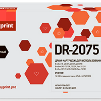 Фотобарабан EasyPrint DR-2075 для принтеров Brother HL-2030R,2040R,2070NR,DCP-7010R,7025R,MFC-7420R,7820R,Fax-2825R,2920R черный 12000 страниц