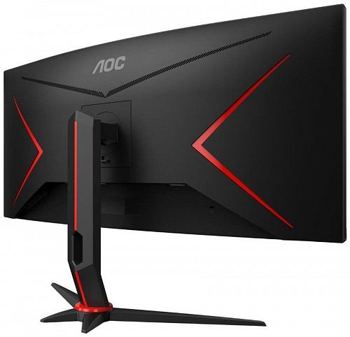 Монитор AOC CU34G2/BK 27 Gaming CU34G2 Curved 1500R 3440x1440@100Hz VA LED 21:9 1ms 2*HDMI DP 4*USB3.0 80M:1 178/178 300cd HAS Tilt Swivel Black-Red