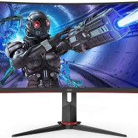 Монитор AOC C27G2ZU 27 C27G2ZU Black-Red (VA, изогнутый, 1920x1080, 240Hz, 0.5 ms, 178°/178°, 300 cd/m, 80M:1, +2xHDMI 2.0, +DisplayPort 1.2, +4xUSB 3.2, +MM, +регулировка по высоте, FreeSync)