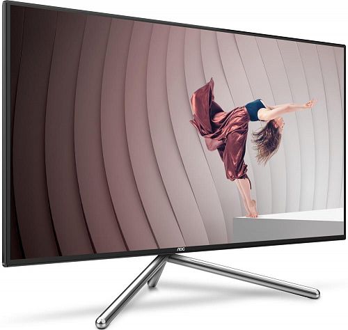 Монитор AOC U32U1 32 U32U1 Black-Silver PORSCHE design с поворотом экрана (4K, IPS, 3840x2160, HDR600, 5 ms, 178°/178°, 50M:1, +HDMI 1.4, +HDMI 2.0, +DisplayPort 1.2, +3xUSB 3.1, +USB-Type C 3.1,