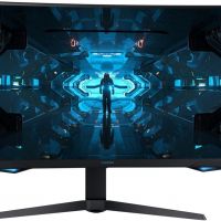 Монитор Samsung LC27G75TQSIXCI 27, черный VA QLED изогнутый GAMING-монитор Odyssey G7 2560x1440 1ms 2500:1 600cd 178/178 HDMI 2*DP USB-hub 240Hz G-Sync HDR600 HAS Pivot Black