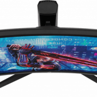 Монитор ASUS 23,8 XG43VQ black (VA изогнутый 3840x1200, ProGaming, 1ms, 450cd/m2, 178°/178°, 3000:1, HDMI*2, DP, USB-Hub, 120Hz, HDR, колонки, FreeSync, Tilt, Swivel, HAS, VESA, Black)