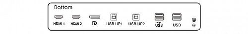 Монитор Philips 498P9/00 49 498P9 Black (VA, изогнутый, 5120x1440, 5 ms, 178°/178°, 450 cd/m, 80M:1, +2xHDMI 2.0, +DisplayPort 1.4, +6xUSB 3.2, +MM, +регулировка по высоте)