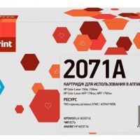 Лазерный картридж EasyPrint W2071A для принтеров HP Color Laser 150a, 150nw, MFP 179fnw, MFP 178nw, голубой, 700 страниц